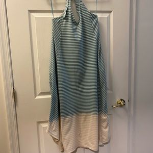 Striped halter maxi dress